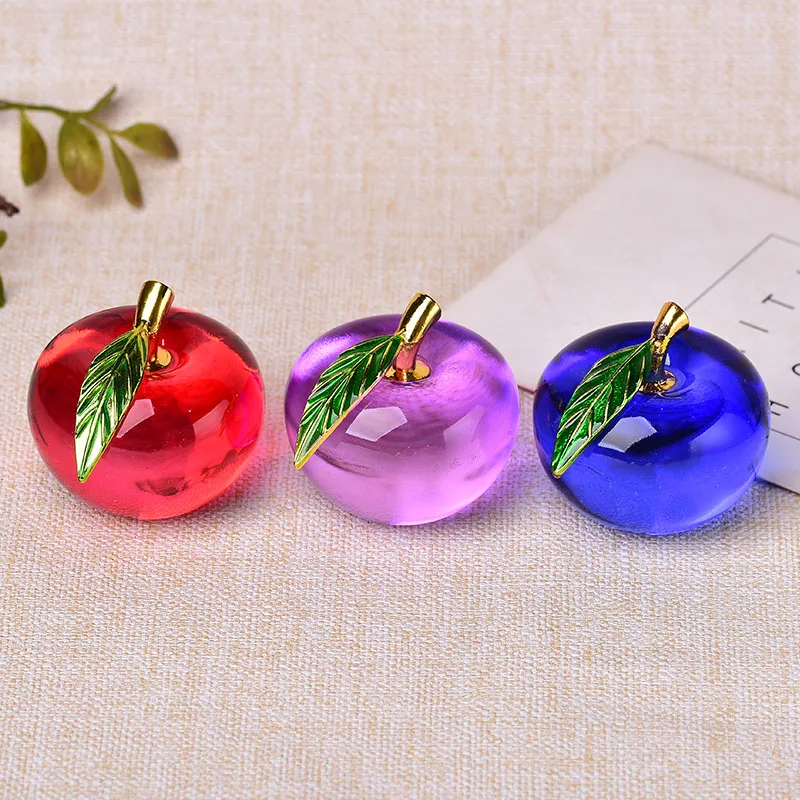 Apple Glass Ornaments Coloured Glaze Home Decoration Gift Souvenir