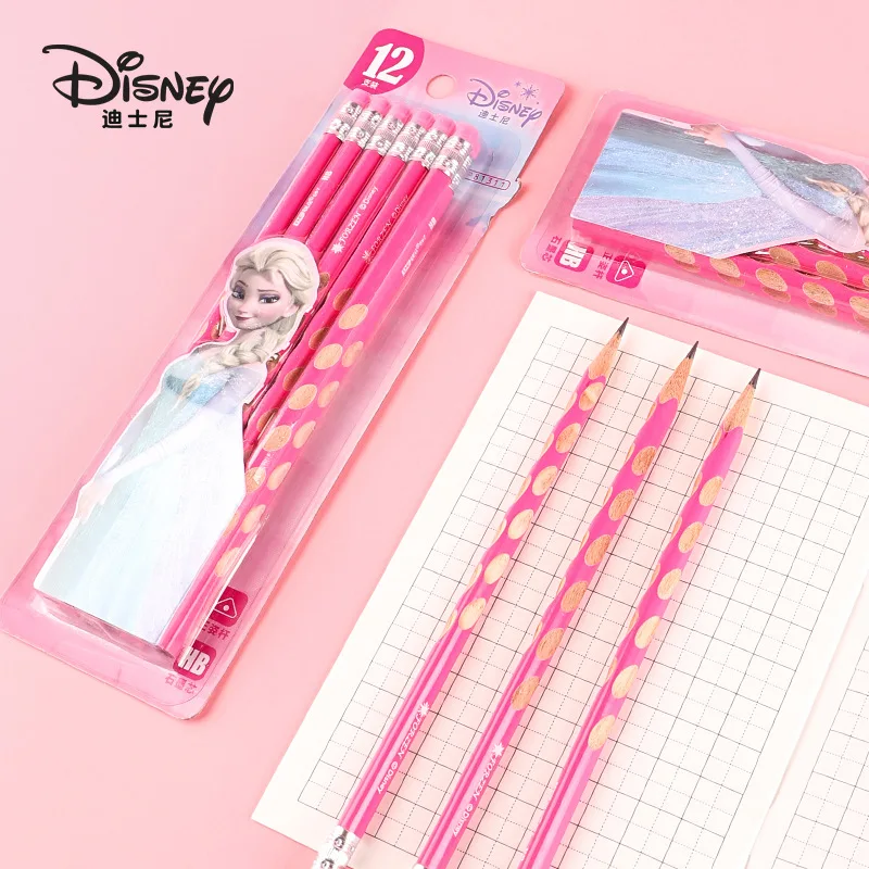 Детский карандаш с дырками Disney 12 шт. HB треугольные корректоры для начальной школы