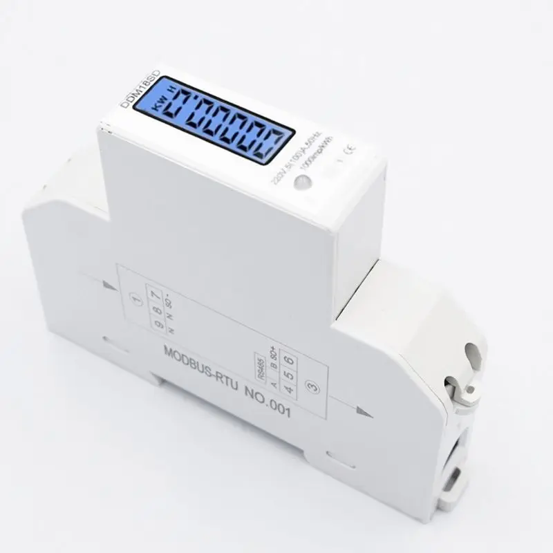 Electricity Single Phase Din Rail RS485 Modbus-RTU Power Energy Meter g 5 100A 