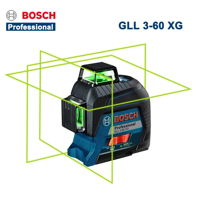 Bosch GLL 30 G Laser Level GLL3-60XG 360 Degree High Precision Green Light  Level Vertical 12 Line Laser Levels Professional