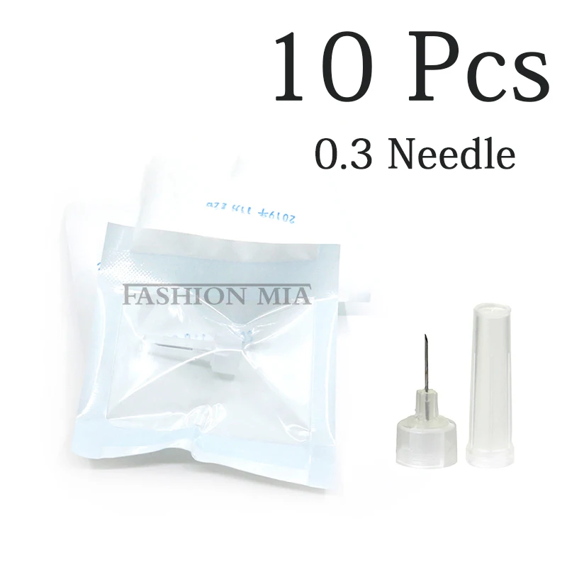 0,3 мл стерильный шприц ампулы иголки с головкой для инъекций губ гиалуроновая ручка удаление морщин губы наполнитель воды без иглы шприц - Номер модели: 10pcs 0.3 needle