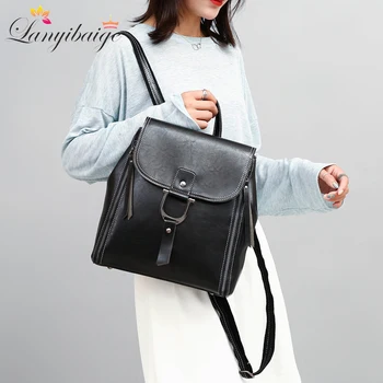 

Designer Backpack Women Multifunction Shoulder Bags High Quality Leather School Bags for Teenage Girls 2020 New School Bag pack