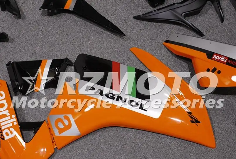 Полный мотоцикл Полный обтекатели комплект подходит для Aprilia RSV4 1000 2010 2011 2012 2013 АБС-пластик orange