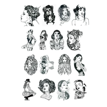 

Three Ratels ZK0410-7# Waterproof Stickers Sexy Tattoo Girl Stickers for Car Phone Luggage Laptop Water Bottle Room Decals
