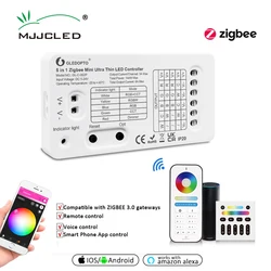 Gledopto WIFI LED Smart Home Controller 12V 24V DC Zigbee Mini Tuya Wireless Remote Control RGB CCT RGBW RGBCCT LED Strip Switch