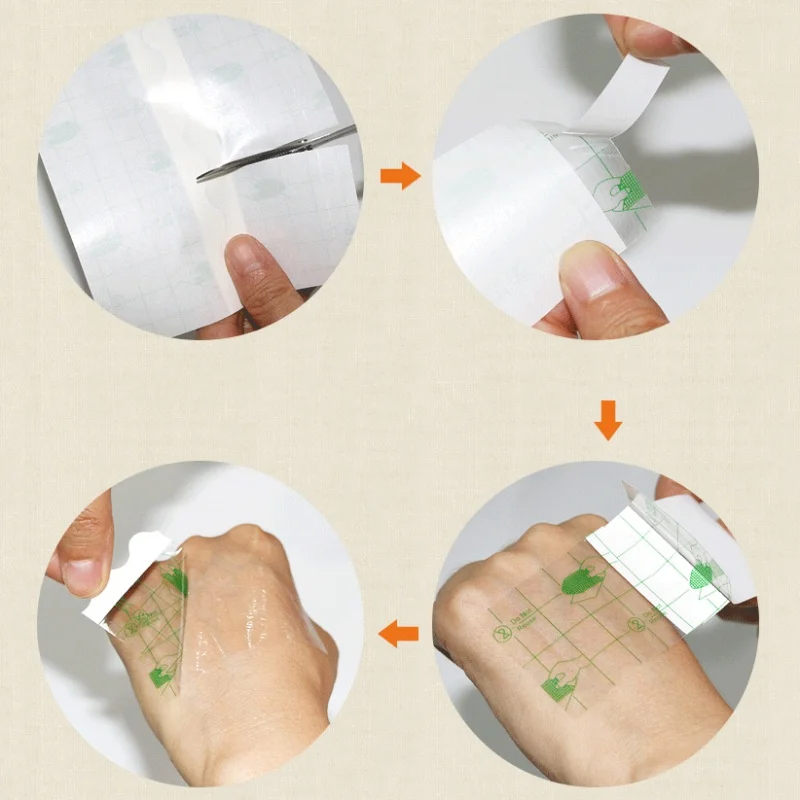 1 рулон практичная повязка на рану первой помощи фиксация пленка высокого качества полиуретановый прозрачный водонепроницаемый рулон клейкой пленки медицинская повязка