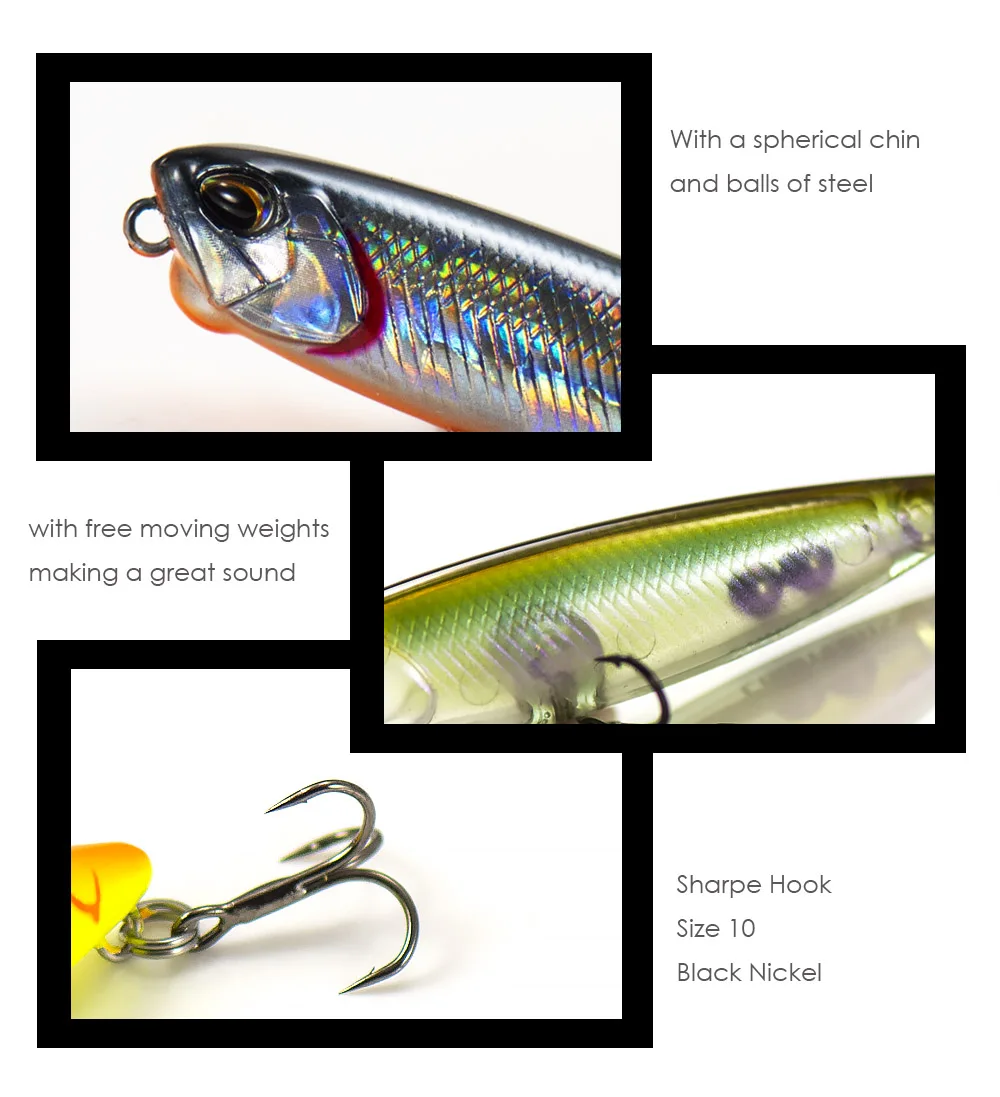 COUNTBASS Walking Baits 65 mm 85 mm 100 mm Topwater Angelköder Floating Stick Wobbler Leurre de Surface Plug Angler's Tackle – Detail 8