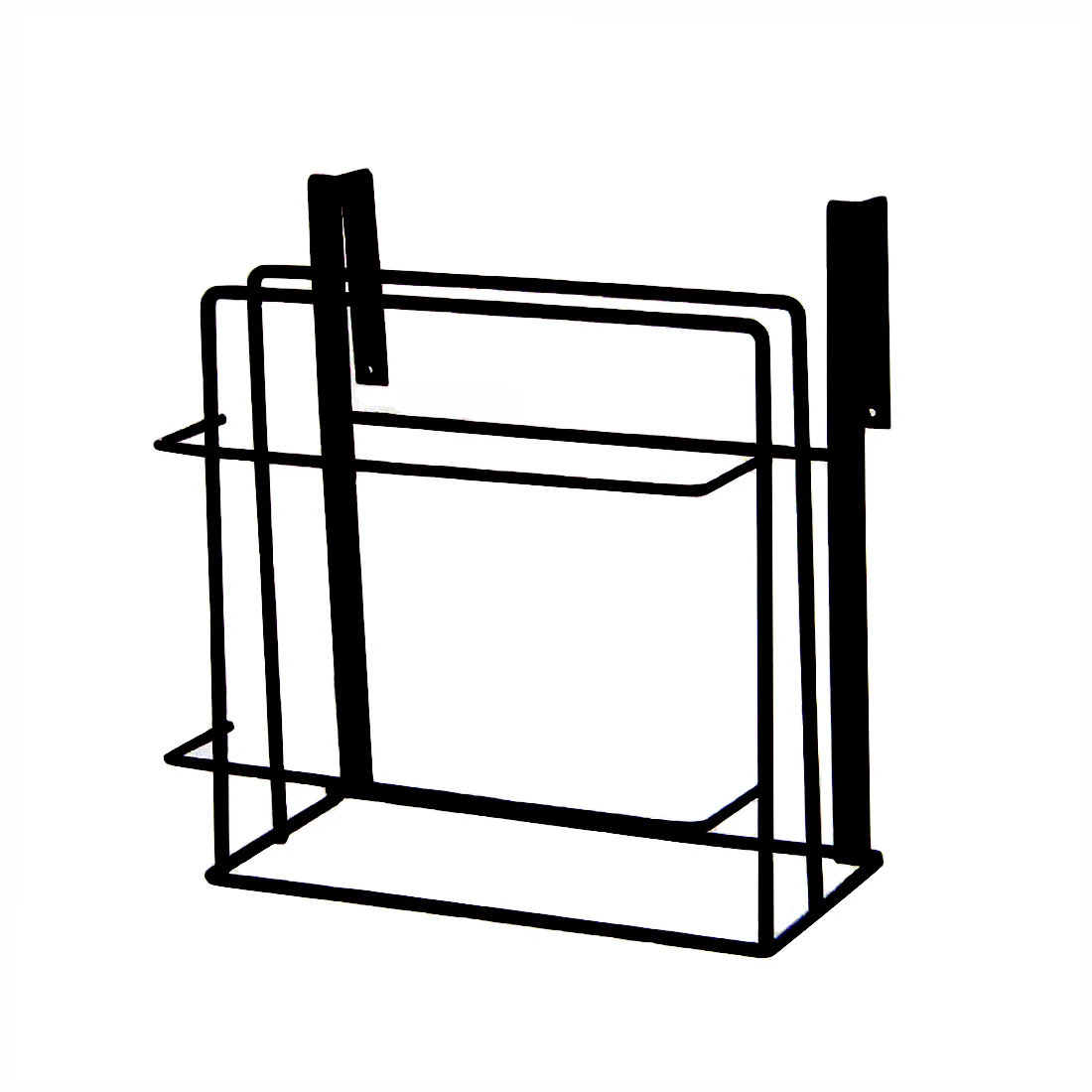 

Wall Hanging Chopping Block Frame Storage Rack Multifunction Storage Holder For Kitchen Cabinets - Black