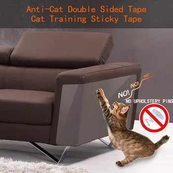 

8pcs/set Pet Training Anti Scratch Deterrent Furniture Home Durable Practical Surface Cat Scratching Tape Sofa Protection Carpet