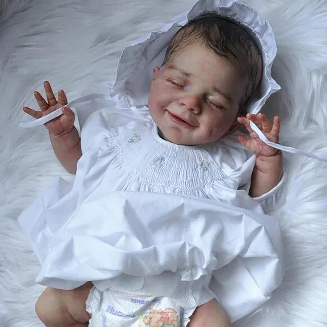 

20'' Cute Fashion Ivanna Real Reborn Baby Doll Girls' Bestmate Kindergarten Purchase - Silicone Body (Random Clothes)
