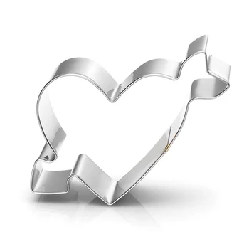 

Arrow Heart Cookie Cutter Stainless Steel Biscuit Cut Mold Baking Fruit Cut Cake Mold Embossing Printing Die