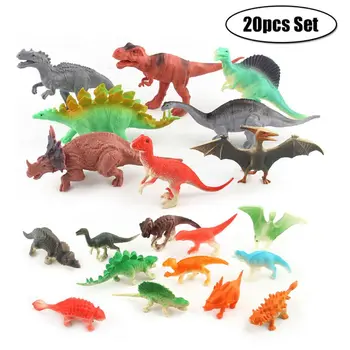 

20 Pcs Mini Dinosaur Play Set, Assorted Realistic Small Dinosaur Figure Model GXMB
