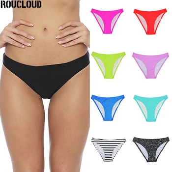 

2019 Sexy Bikini Bottoms Low Waist Two-Piece Separates Pants Swimsuit Beach Women Swimwear Solid Sport Shorts Bodysuit B608
