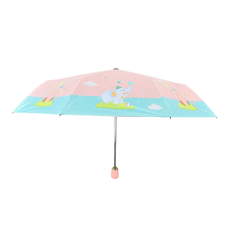 

Children Cartoon Umbrella Full Automatic Cute Rain Three Folding Umbrellas Portable Outdoor Parasols Kids Umbrella for Girl Boy