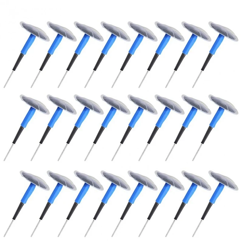 

24Pcs Tyre Puncture Repair Tubeless Wired Mushroom Plug Patch Kit For Car Motorcycle Truck Car Repair Tool Blue