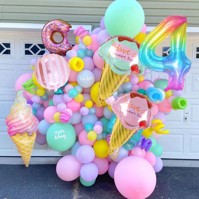 1set Eis Donut Lip Popcorn Süßigkeiten Folie Luftballons Baby Dusche  Glücklich Geburtstag Party Dekoration Ballon Junge