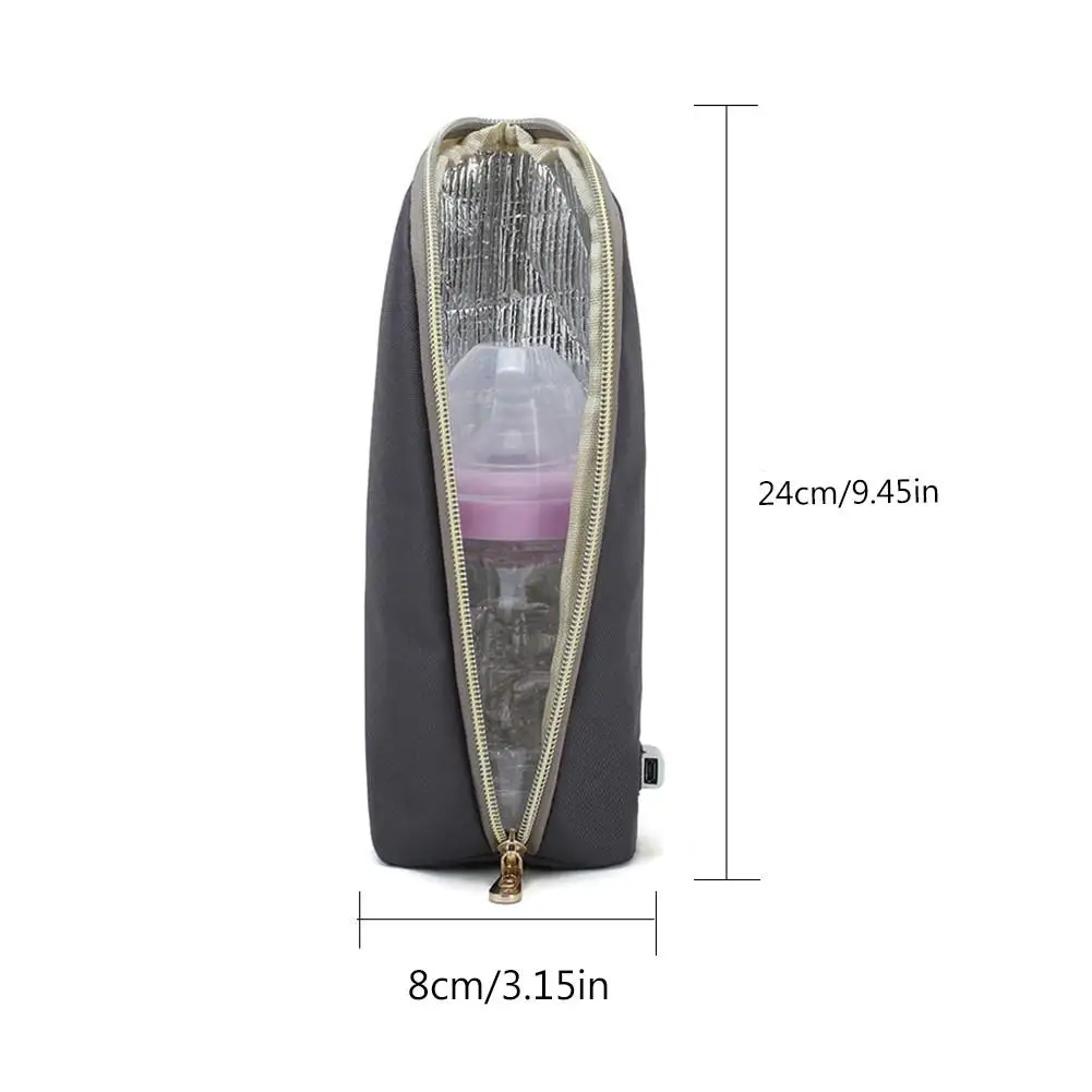 Baby Bottle Warmer USB Constant Temperature Portable Heating Milk Bottle Bag Baby Supplies Winter Insulated Bottle Bag