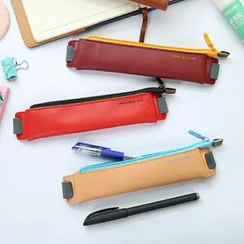 

Portable Fashion PU Leather Elastic Buckle Pencil Case Pen Bag for Book Notebook Office School Supplies Stationery Accessories