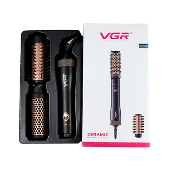 

VGR New Electric Hair Dryer Multifunctional Hot Air Electric Heating Comb Roller Travel Detachable Straight Hair Comb For Women