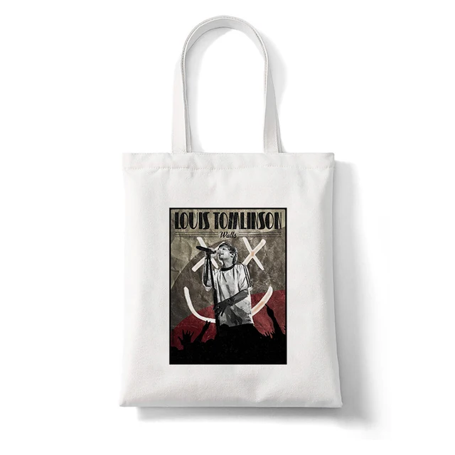 Louis Tomlinson Walls One Direction Shopper Bags Shopping Bag Tote Bag Shoulder Bag Canvas Bags Large Capacity College Handbag X249
