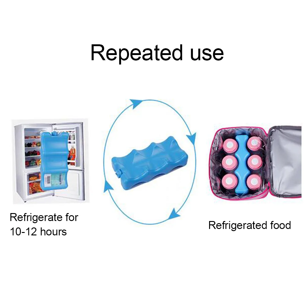 Reusable Freezer Breast Milk Ice Block Brick Travel Picnic Lunch Cooler Pack