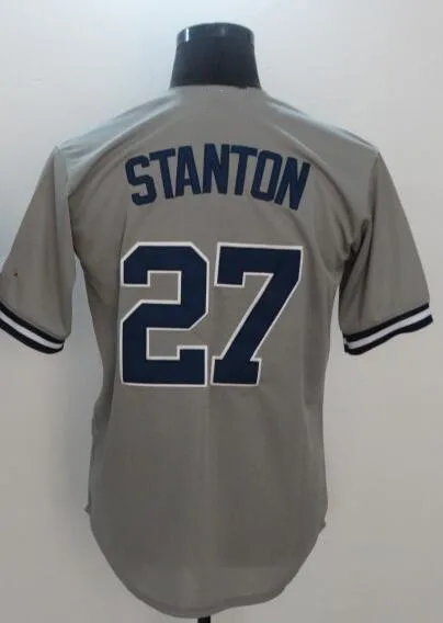 Все сшитые мужские плеер Mariano Rivera 42 Giancarlo Стэнтон 27 Didi Gregorius 18 Gary Sanchez 24 Luis Severino 40 майки - Цвет: AS photo