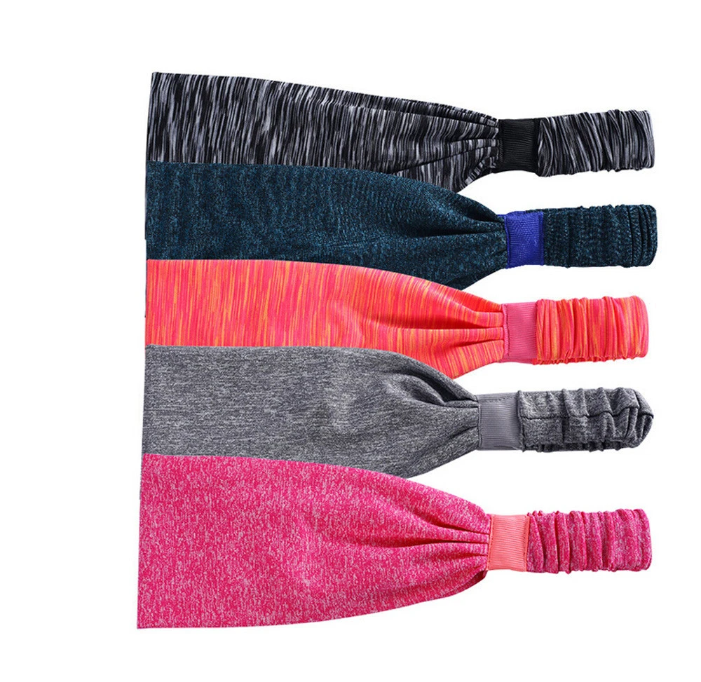 1PC Headband Women/Men Sweatband Yoga Gym Stretch Head Band For Sport Elasticity Sweat Bands Sport Bandage Safety 1111