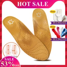 EID-semelles orthopédiques en cuir de haute qualité, pour pieds plats, Support en arc, chaussures orthopédiques, pour hommes et femmes