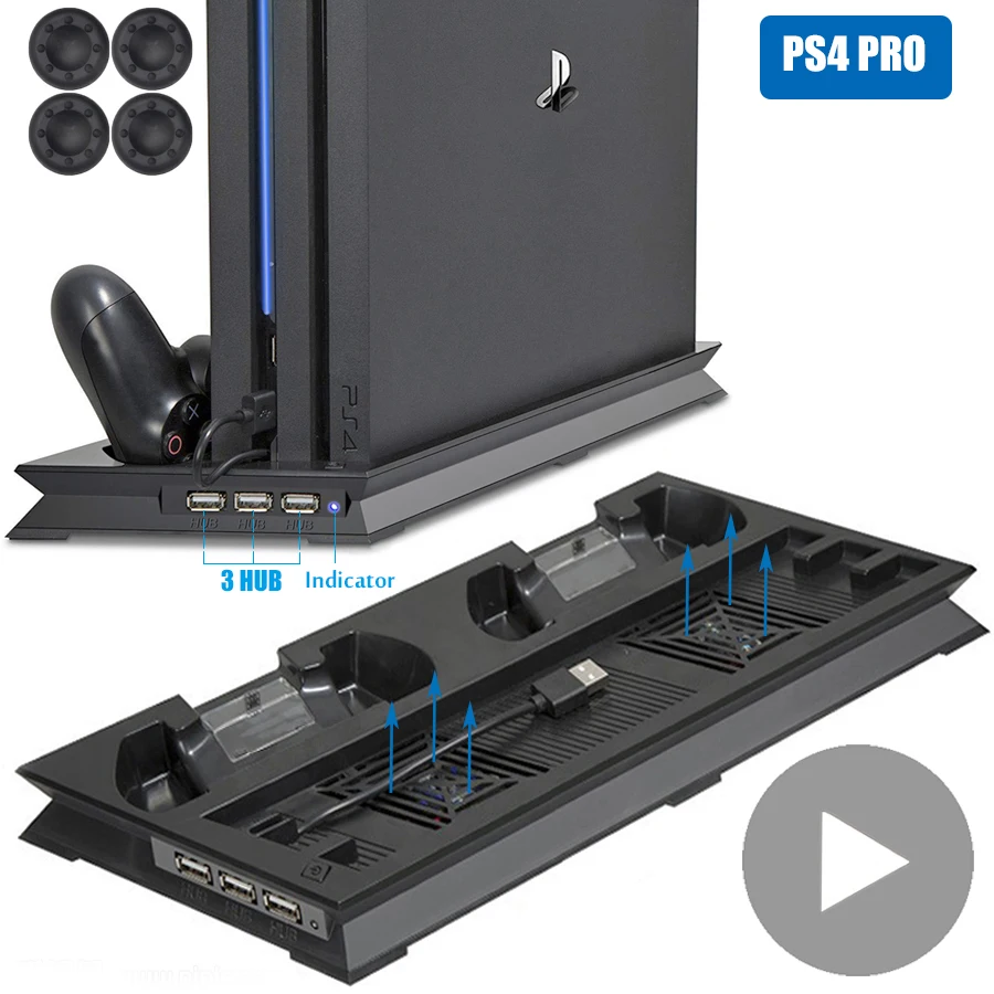 Док станция с зарядным устройством для Sony PS4 Playstation Play Station PS 4 Pro управление