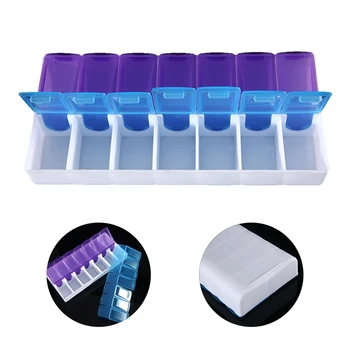 

JewelryStorage Box with Lid 14 Slots Divided Organizer Nail Art Tips Rhinestone Glitters Small Beads Case Organizer Box Containe