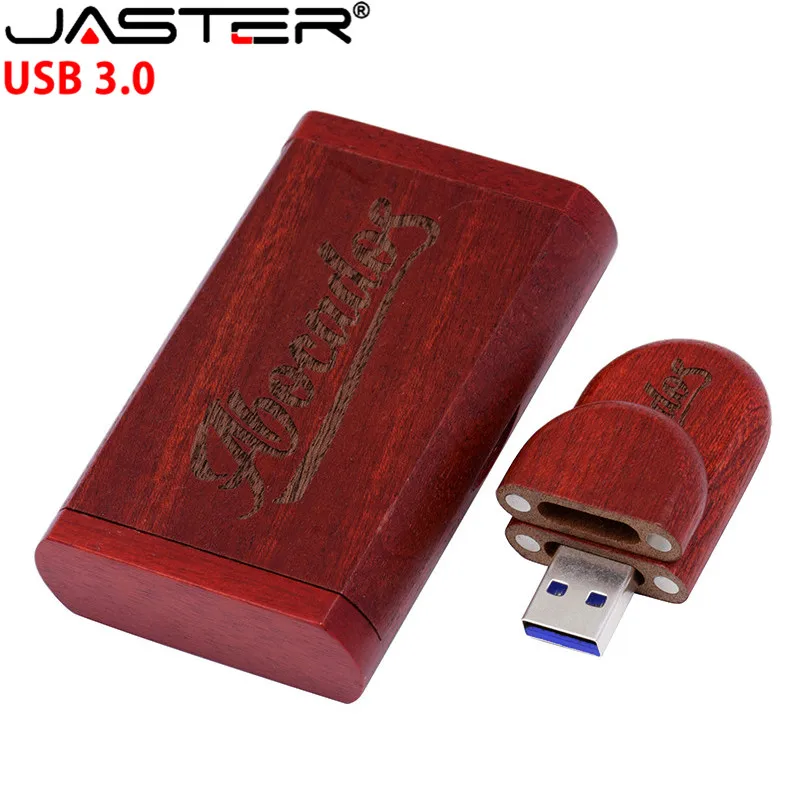 JASTER USB 3,0 деревянный U диск 10 шт. бесплатный логотип на заказ usb+ коробка ручка привод 4 ГБ 8 ГБ 16 ГБ 32 ГБ 64 ГБ usb флеш-накопитель карта памяти