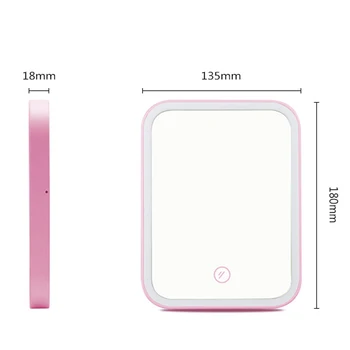 

Makeup Mirror with Lights Travel Vanity Mirror Touchscreen Switch Portable for Cosmetic EY669