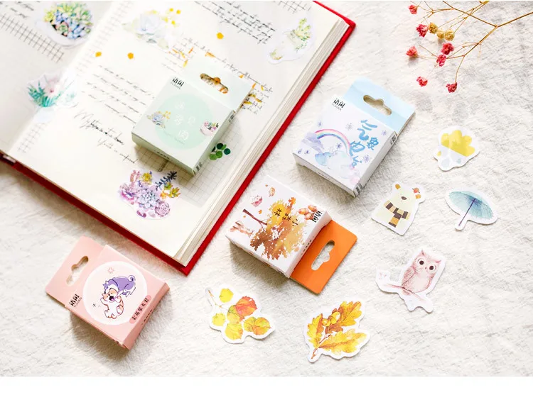 50 листов Милая коробка наклейка мультфильм блокнот стикер s DIY Декор пуля журнал поставок школьные корейские канцелярские принадлежности