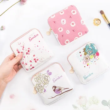 

Vacclo 1pc Cotton Linen Sanitary Napkin Storage Bag Card Key Digital Product Earphone Coin Pouch Portable Travel Container Bags
