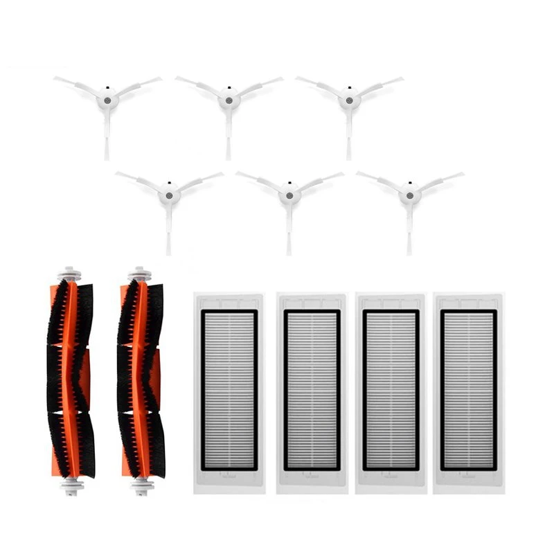 

6 * side brush + 4* HEPA filter + 2* main brush Suitable for xiaomi vacuum 2 roborock s50 xiaomi roborock Xiaomi Mi Robot