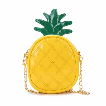 

Children Casual Fashion Girls Kids PU Handbags Hot 2019 New Pineapple Design Cross-body Handbag Shoulder Messenger Bag