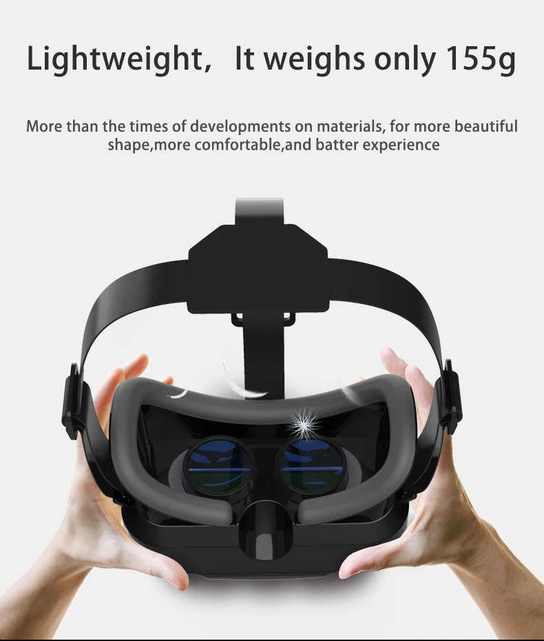 VR Shinecon New 3D Virtual Reality Gaming Glasses Headset Compatible With iPhone and Android Phone G10 Metaverse VR Headset