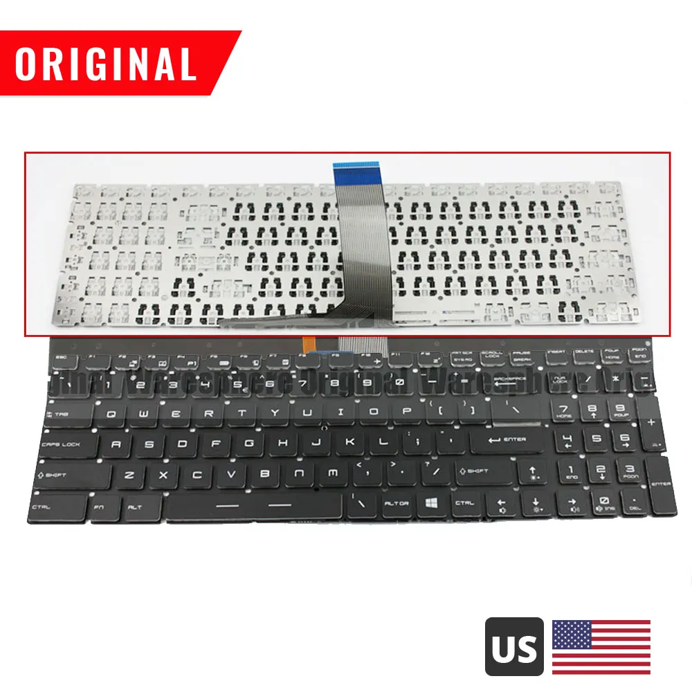 Não-retroiluminação do Teclado para Msi Colorido Retroiluminado Ge62 Ws60 Gs60 Gs70 Gt72 Gp62 Gp72 Gt73vr Gs72 Gl62vr V143422fk1 Eua - Ge72 - Imagem 4