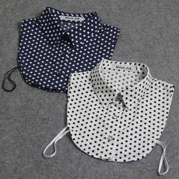 

Korean Version Women Vintage Fashion Wave point False Collar Personality Large Size Sweater Clothes Accessories For Female Lady