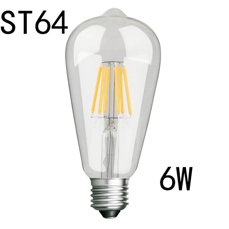 

6pcs Light Bulbs Retro E27 LED Bulb Filament Edison Vintage Light 4W/6W/8W Lamp 220V Light Bulbs brand new