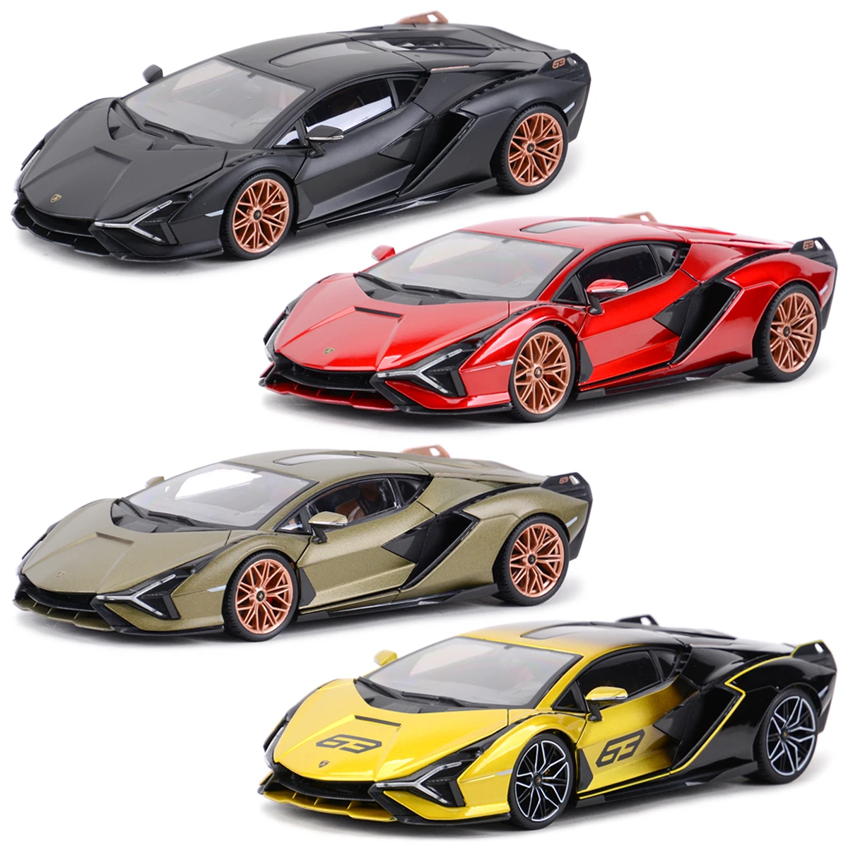 Bburago 1:18 Lamborghini-Sian FKP 37 спортивный автомобиль статический литой Коллекционная