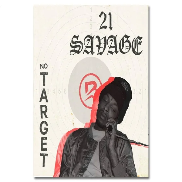 Hot Selling Home Decor Print oil painting on canvas Wall Art Decorations Canvas Music Hiphop Rapper 21 Savage Target | Дом и сад