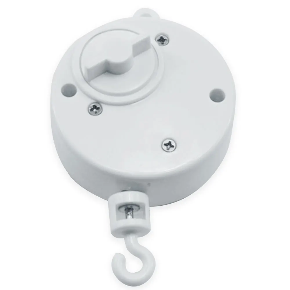 Ephex Creative Metal Baby Music Box Bed Bell Windup Music Wonderful White Plush Pendant Doll Clockwork Bed Bell Novelty Plastic