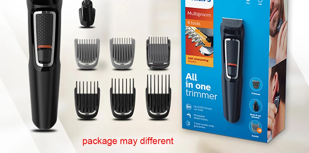 Электробритва Philips MG3730, многофункциональный триммер для бороды, мощная система, дизайн ножа для мытья, поддержка, мытье головы для мужчин