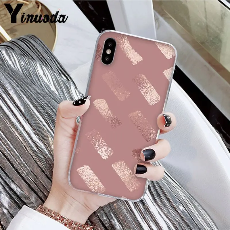 Gold Pink rose Glitter print