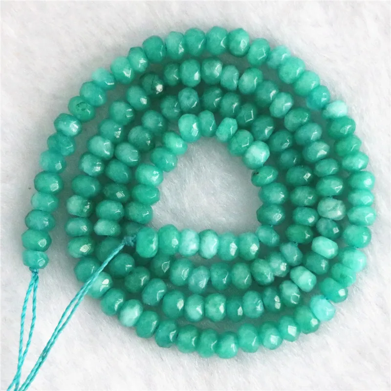 

Оптовая продажа натурального камня Amazonite нефрит халцедон 2x4 мм граненые круглые abacus Свободные бусины Ювелирная фурнитура 15 дюймов B578