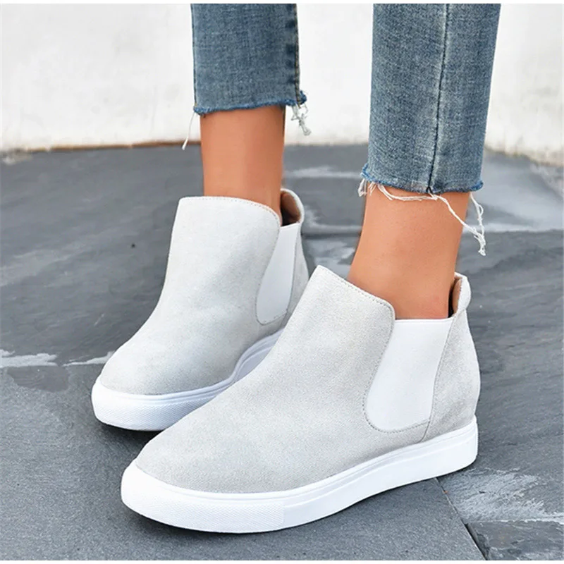 NAUSK Woman Flat Slip On Casual Shoes Women Autumn Sneakers Platform Ladies Fashion Snake Female Comfortable Plus Size Footwear