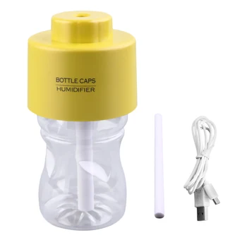 

Pged-018 Mini Bottle Cap LED Nightlight Ultrasonic Humidifier USB Portable Home Office Car Mist Maker
