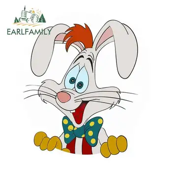 

EARLFAMILY 13cm x 10.9cm for Roger Rabbit Cartoon Car Stickers and Decals Vinyl Material Motorcycle Decoration Car Bumper