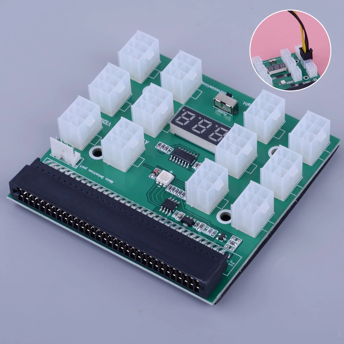 1200w/750w 12x 6 Pin Power Supply Breakout Board Module Atx64p6n02 Fit